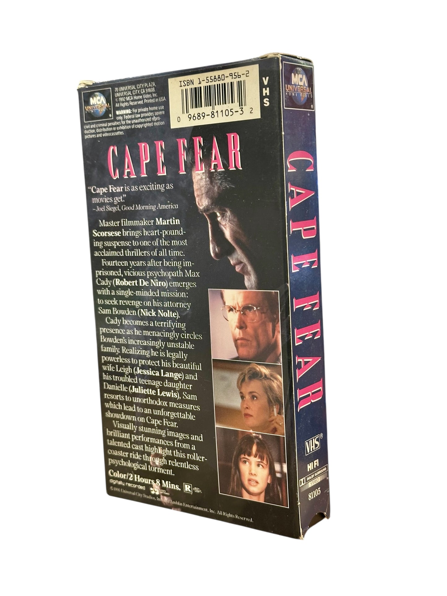 VHS ビデオテープ 輸入版 ケープ・フィアー CAPE FEAR 海外版 USA アメリカ ヴィンテージ ビデオ 紙ジャケ