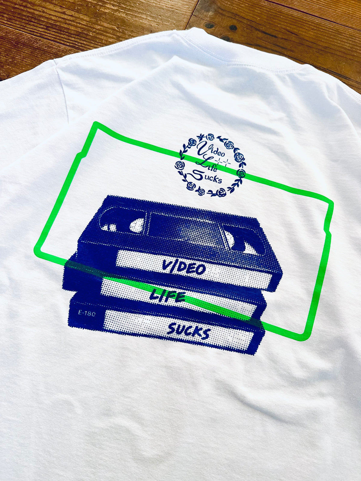 rwche x LIPIT VIDEO コラボ L/S Tee VIDEO LIFE SUCKS ローチ リピト ビデオ KIOSCO キオスコ VHS