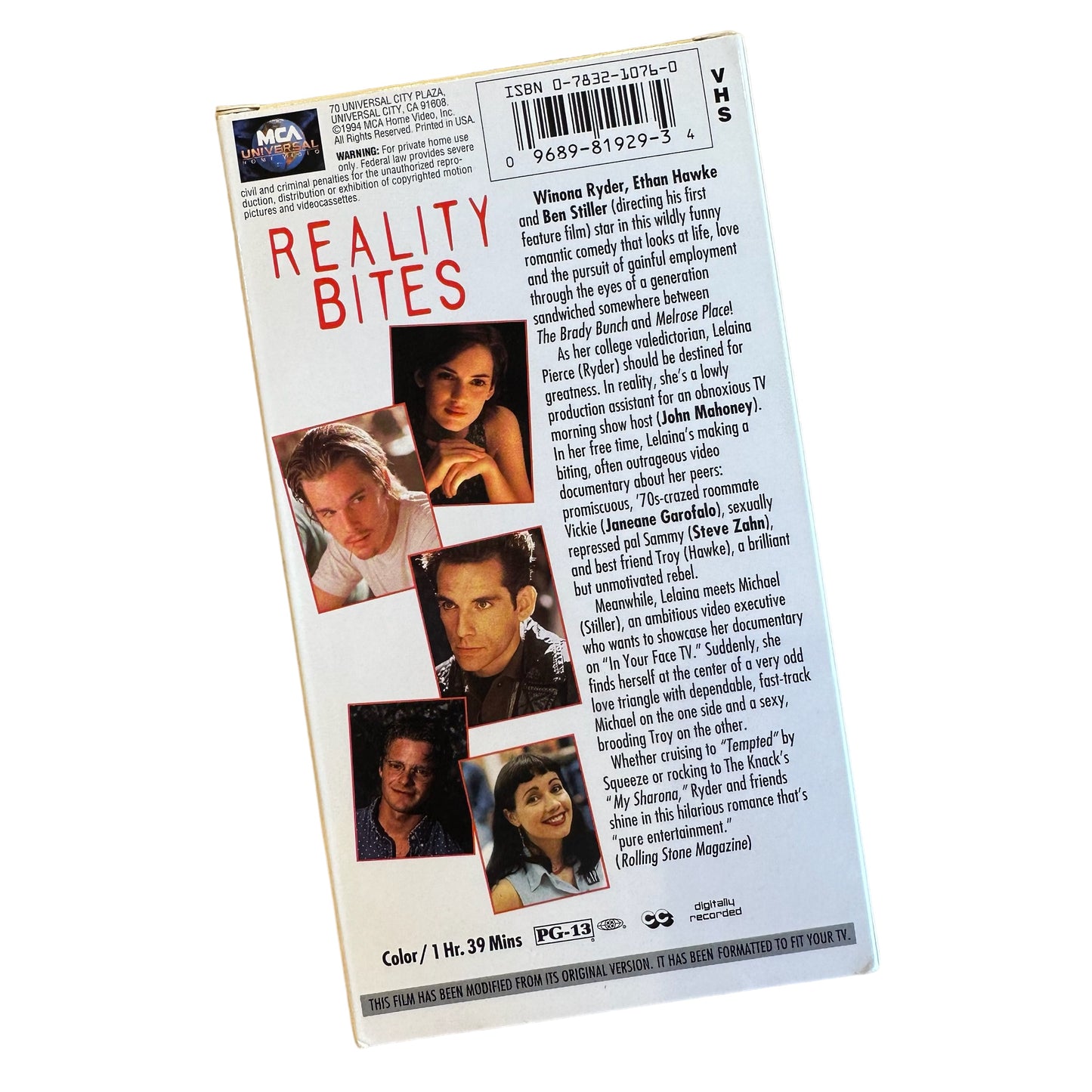 VHS ビデオテープ 輸入版 REALITY BITES リアリティ・バイツ 海外版 USA アメリカ ヴィンテージ ビデオ 紙ジャケ